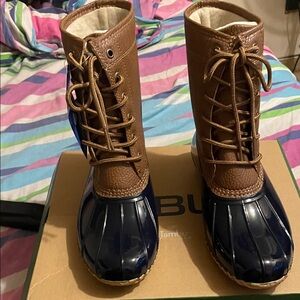 Toms Brown and Black Kids Waterproof Boots